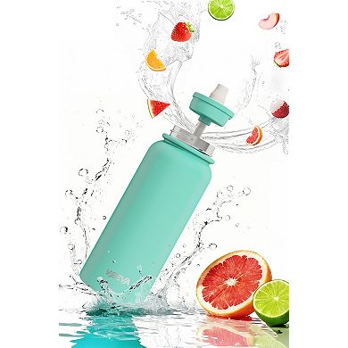 VEEVA Scented Water Bottle (32 oz) with 3 Aroma Pods + Straw