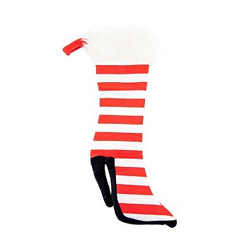 High Heeled Candy Striped Christmas Stocking
