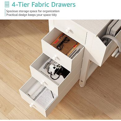 L-shaped computer desk