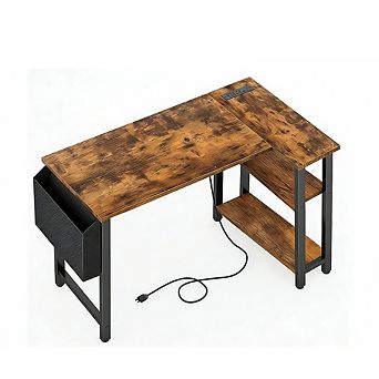L-shaped multi-functional computer desk