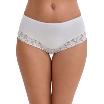 Women's Lace Trim Leopard Print Ultra-Thin Mid Rise Hipsters Elastic Lightweight Breathable Briefs