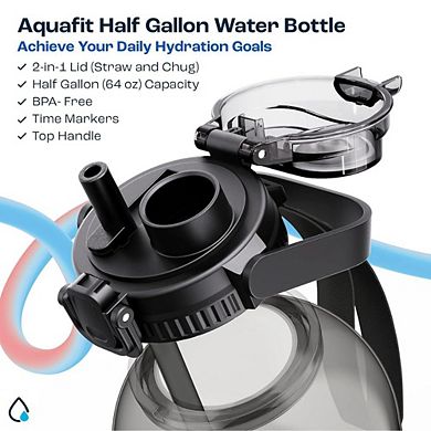 BPA-Free Big Water Bottle with Straw