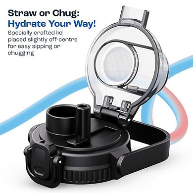 BPA-Free Big Water Bottle with Straw