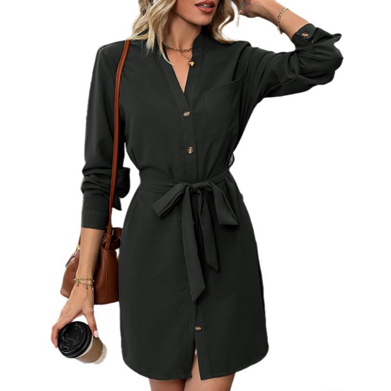 midi denim dress with sleeves Flutter Sleeve | Women's Clothing SCHL006226_WR_2X Size:UK 11 100% Polyester Size White Dress Dresses For
