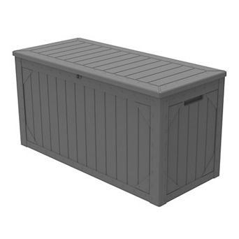Decksplore 100 Gallon Storage Box, Large Outdoor Deck Box for Patio Furniture Cushions, Garden Tools