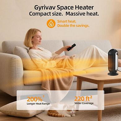 1500W PORTABLE HEATER WITH REMOTE CONTROL