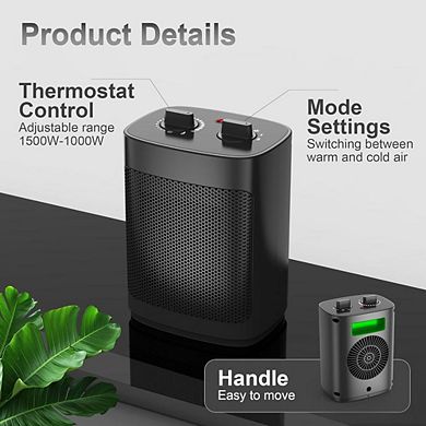 PERSONAL HEATER WITH 2 PTC ELEMENT