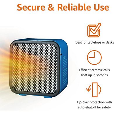 MINI HEATER WITH TIP-OVER PROTECTION