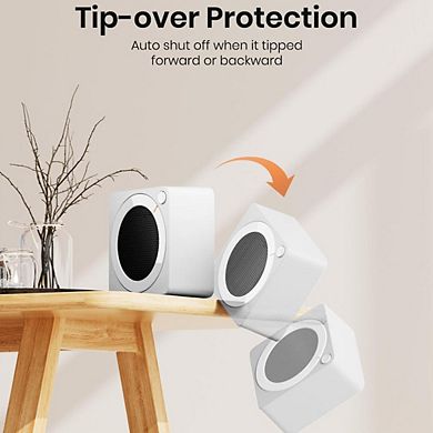 WHITE LIGHTWEIGHT CERAMIC MINI SPACE HEATER