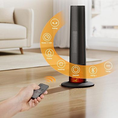 PORTABLE TOWER HEATER WITH 3D FLAME