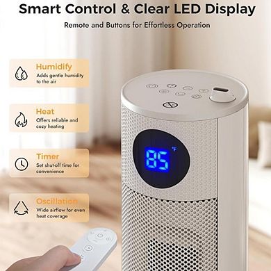 INDOOR PORTABLE TOWER HEATER WITH HUMIDIFIER