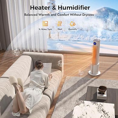 INDOOR PORTABLE TOWER HEATER WITH HUMIDIFIER