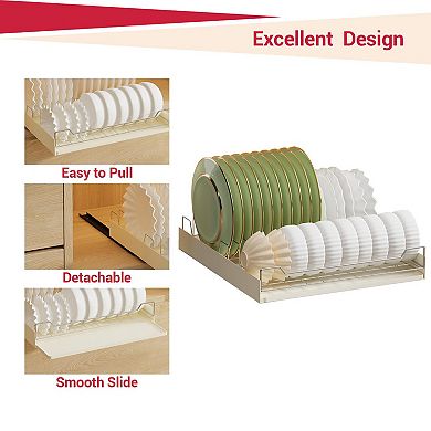 IDEALHOUSE Pull-Out Cabinet Dish Rack