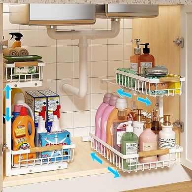 IDEALHOUSE Under Sink Pull-Out Organizer