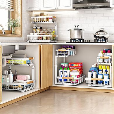 IDEALHOUSE Under Sink Pull-Out Organizer