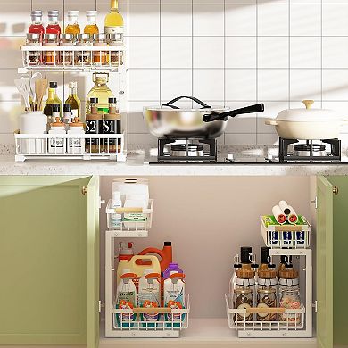 IDEALHOUSE Under Sink Pull-Out Organizer