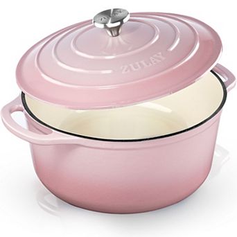 Zulay Kitchen 6-qt Enameled Cast Iron Dutch Oven Pot with Lid Premium Durability & Oven Safe