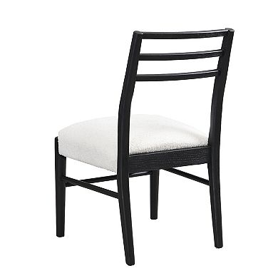 Fescue Fabric and Rubberwood Upholstered Dining Chairs (Set of 2) by Christopher Knight Home