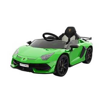 Remote Control Ride On Car 12V Licensed Lamborghini Scissor Door MP3 Player LED for Kids Ages 4-8
