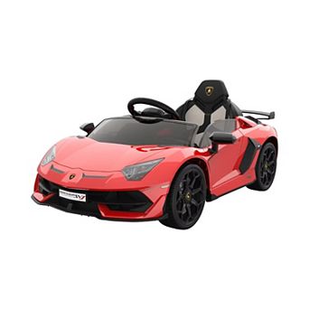 Remote Control Ride On Car 12V Licensed Lamborghini Scissor Door MP3 Player LED for Kids Ages 4-8
