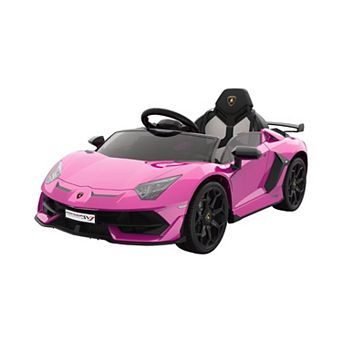 Remote Control Ride On Car 12V Licensed Lamborghini Scissor Door MP3 Player LED for Kids Ages 4-8