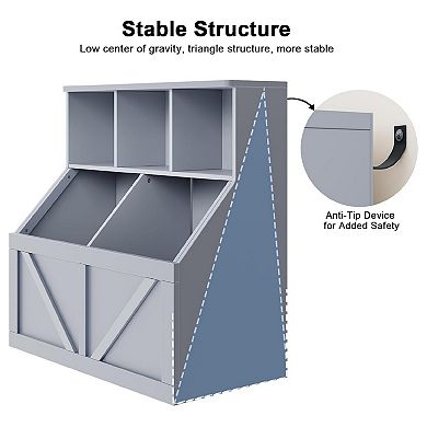 Kids Toy Storage Organizer - Bookshelf & Toy Organizer for Toddlers