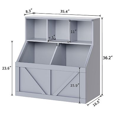 Kids Toy Storage Organizer - Bookshelf & Toy Organizer for Toddlers