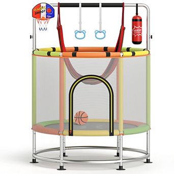 Gymax 6-in-1 Kids Trampoline Combo Toddler Play Activity Center w/ Hammock