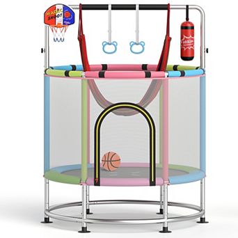 Gymax 6-in-1 Kids Trampoline Combo Toddler Play Activity Center w/ Hammock