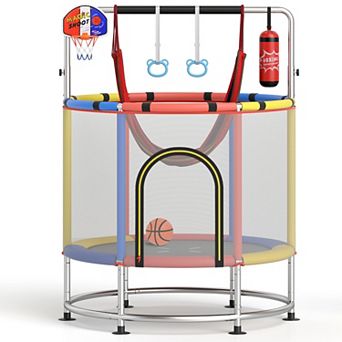 Gymax 6-in-1 Kids Trampoline Combo Toddler Play Activity Center w/ Hammock
