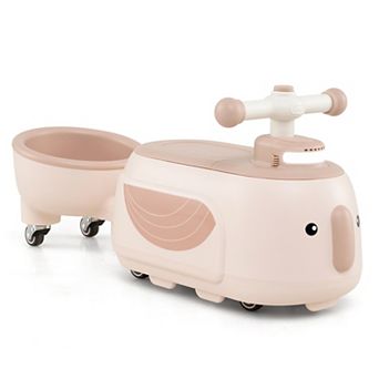 Gymax 2-in-1 Kids Ride on Toy Toddlers Sliding Car w/Detachable Trailer for Children