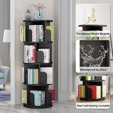 Corner Rotating Bookshelf - 360° Storage Rack for Small Spaces