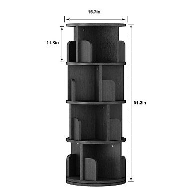Corner Rotating Bookshelf - 360° Storage Rack for Small Spaces