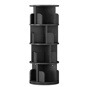 Corner Rotating Bookshelf - 360° Storage Rack for Small Spaces