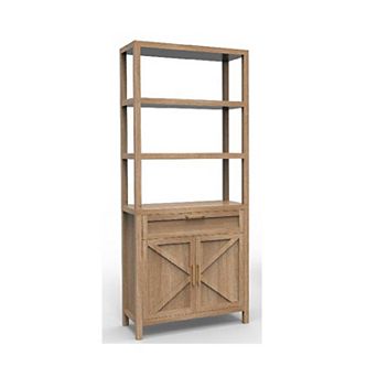 71" Tall Bookcase - 5 tier with Drawers & Adjustable Shelf