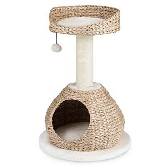 Gymax Hand-Made Cat Tree Tower Bowl Shaped w/Perch