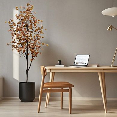 Artificial Eucalyptus Tree with Planter, Fake Indoor Eucalyptus Plant