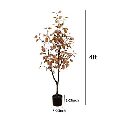 Artificial Eucalyptus Tree with Planter, Fake Indoor Eucalyptus Plant