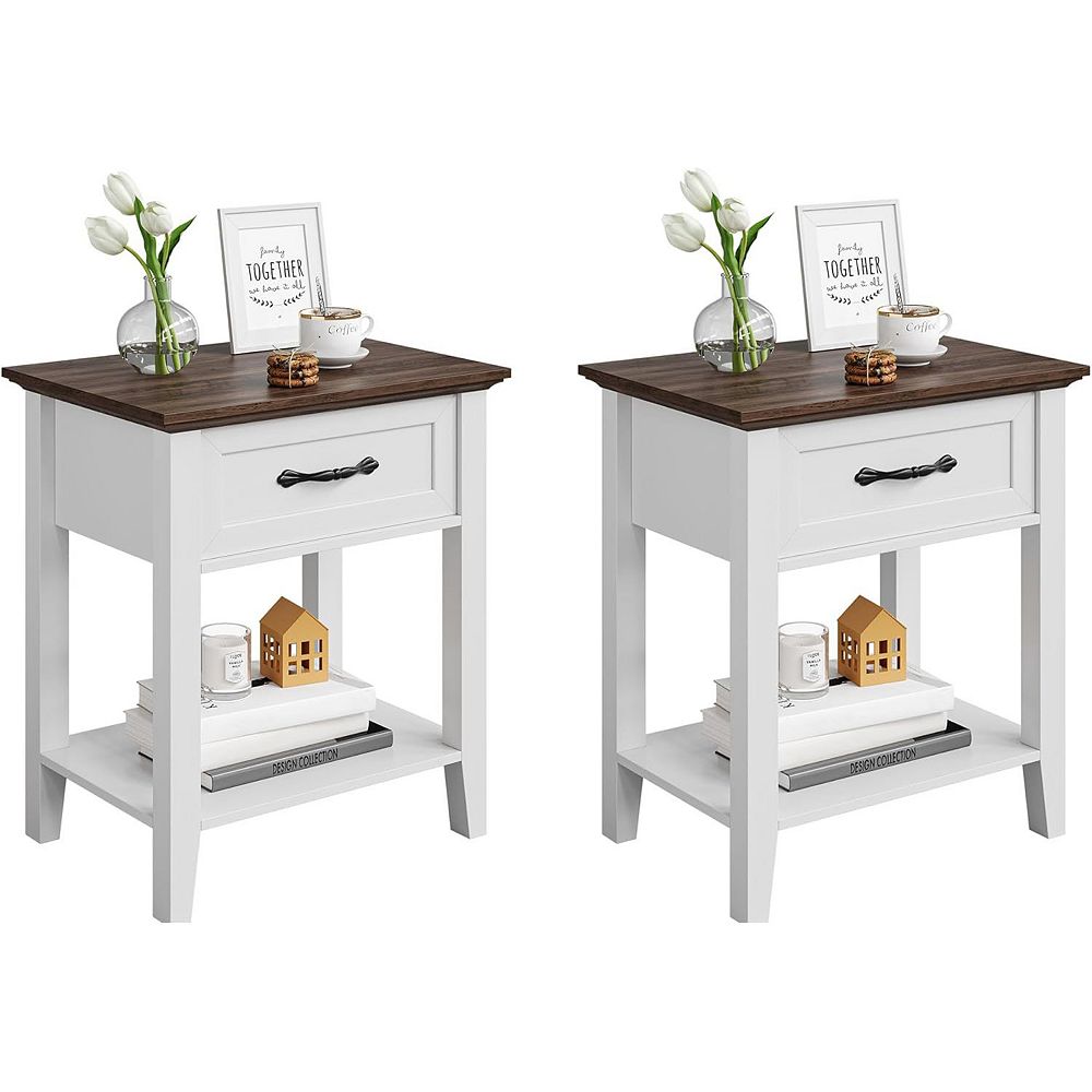 Modern Nightstand End Table Side Table with Storage Drawer for Bedroom ...