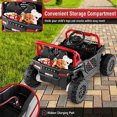 Gymax 12V Kids Ride on Truck w/Parental Remote 3 Speeds & Reverse Forward Function
