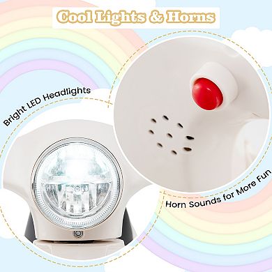 Gymax Kids Ride on Motorcycle w/ Training Wheels Headlight Horn 6V Battery