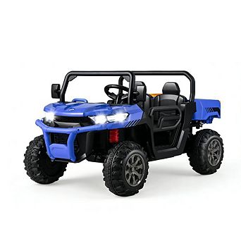 Gymax 24V Kids Ride On Dump Truck 2-Seater Electric Truck w/ Remote Control