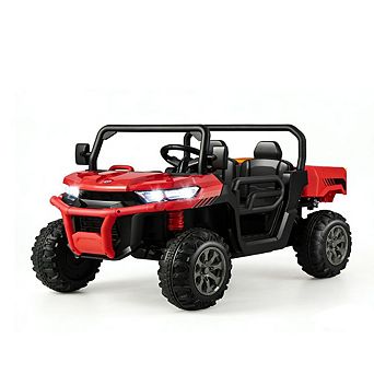 Gymax 24V Kids Ride On Dump Truck 2-Seater Electric Truck w/ Remote Control