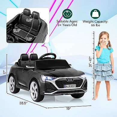 Gymax 12V Kids Ride On Car w/Remote Control 4 Wheels Suspension 3 Speeds LED Headlight