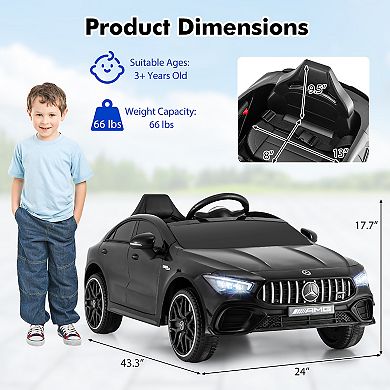 Gymax 12V Kids Ride on Car w/Remote Rocking Function Transport Wheels Lights & Music