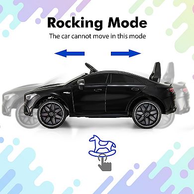 Gymax 12V Kids Ride on Car w/Remote Rocking Function Transport Wheels Lights & Music