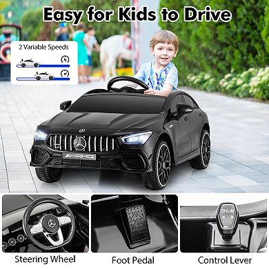 Gymax 12V Kids Ride on Car w/Remote Rocking Function Transport Wheels Lights & Music