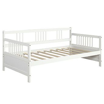 Gymax Wooden Slats Daybed Frame Support Platform W/Rails​