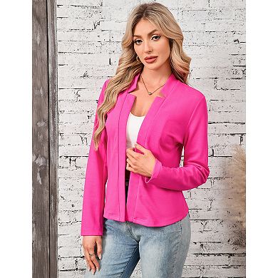Womens' Blazer Long Sleeve Jacket Notch Collar Casual Business Elegant Work Office Coat