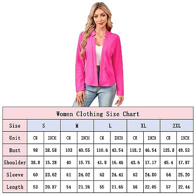 Womens' Blazer Long Sleeve Jacket Notch Collar Casual Business Elegant Work Office Coat